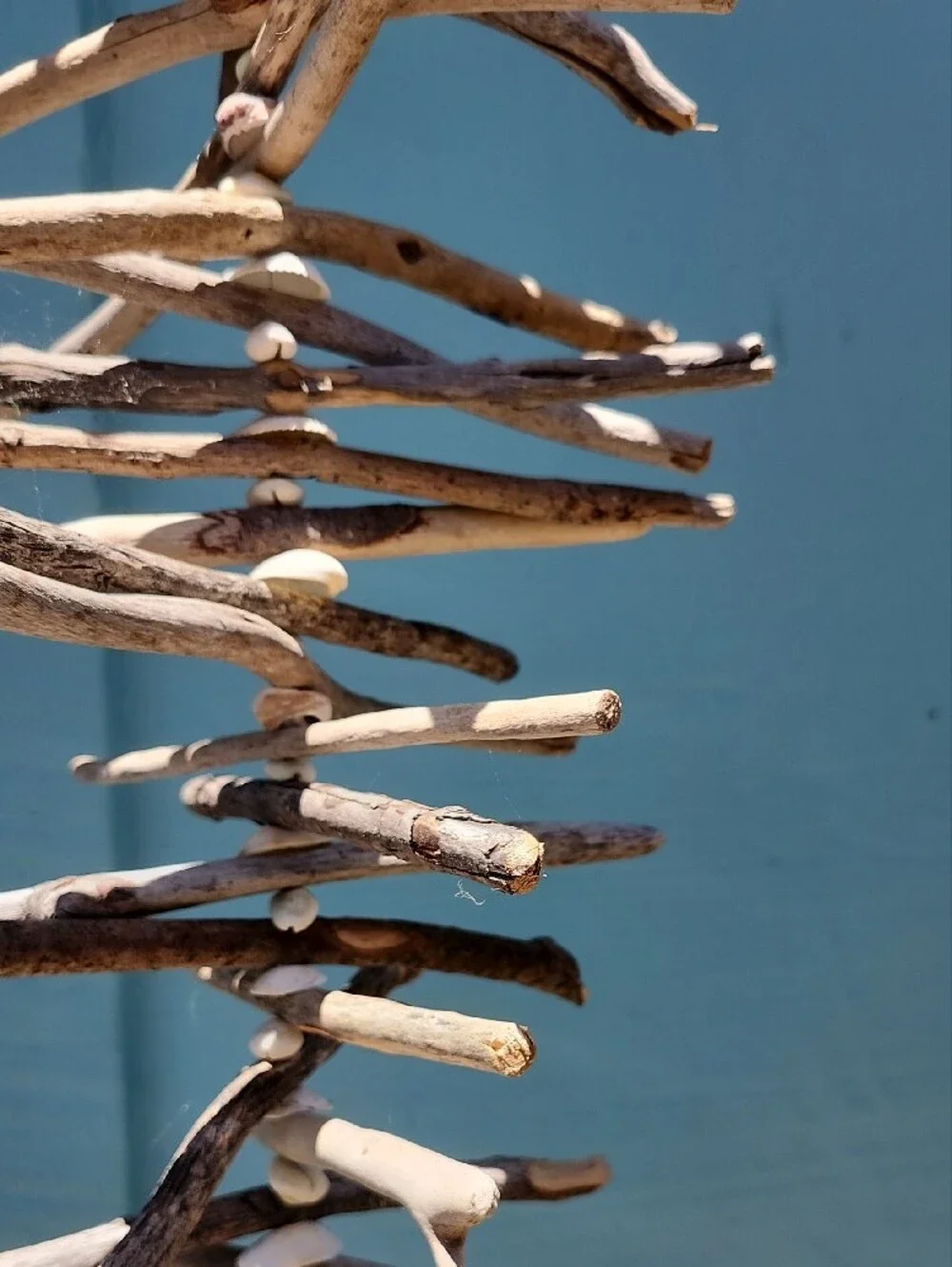 Handmade Driftwood Hanging Garland - Cream & Brown Coastal Accent
